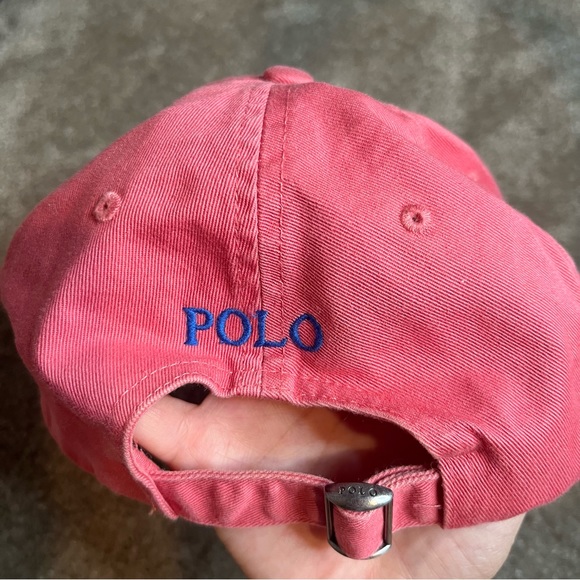 Polo Ralph Lauren Baseball Hat Cap Logo Pony Adjustable Strap Pink One Size - Picture 5 of 7